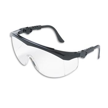 护眼| MCR安全TK110战斧黑色尼龙框架环绕式安全眼镜-透明镜片(12个/盒)